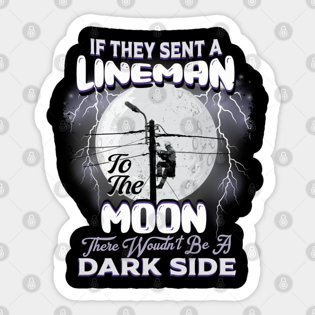 lineman electric cable lineman gift Sticker by Jandjprints